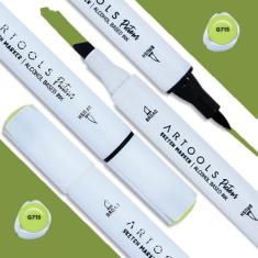 Marca Texto Artools Pictom Pontas Broad e Brush Verde G715