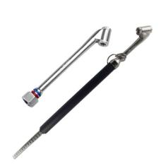 Kit Calibrador Medidor De Pressão De Pneus E Bico De Encher - Schweers