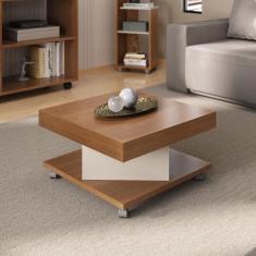 Mesa de Centro com Rodízio Quadrada Saara - Artely