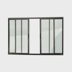 Janela Confort 4 Folhas Vidro Liso 100cm x 120cm Brimak