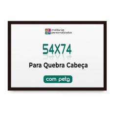 Moldura 54x74 cm para Quebra Cabeça Puzzle 1000 Peças com Proteção Petg (Preto)