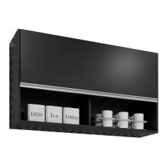 Armário De Cozinha Aéreo 100cm Basculante Mia M24 Preto - Mpozenato