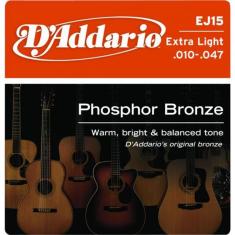 Encordoamento Para Violão Ej15 Phosphor .010 D Addario