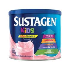 Complemento Alimentar Sustagen Kids Morango Lata 380g  Kit com três un