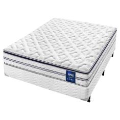 Cama Box de Casal AmericanFlex Topázio Gel com Pillow Top e Molas Ensacadas 30x138x188cm