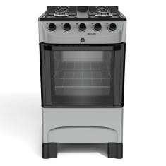 Fogão Mueller titânio 4 Bocas com mesa esmaltada e acendimento MFI4BC