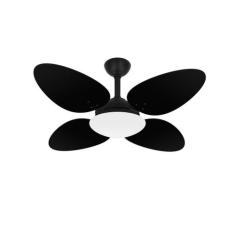 Ventilador Teto Trevo Preto Potente Quarto 4 Pás Ventax 220V, 220V