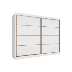 Guarda Roupas 2 Portas de Correr e 6 Gavetas Sevilha Branco - Europa