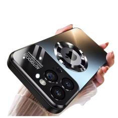 Doulings Design da série magnética para capa de iPhone, [compatível com MagSafe] [proteção total contra quedas militares e lente de câmera] Janela grande com logo vista à prova de poeira fosca à prova