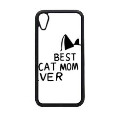 Best Cat Mom Ever Citação DIY Design para iPhone XR Capa para proteção de telefone Apple