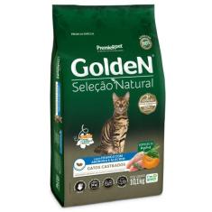 Ração Golden Seleção Natural Gatos Castrados Frango com Abóbora e Alec