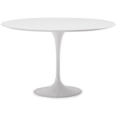 Mesa De Jantar Tulipa Saarinen Redonda 90 Cm Tampo Laqueado -