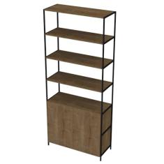Estante Para Livros Steel Quadra 2 Portas Vermont Artesano