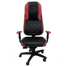 Cadeira Gamer Para Escritório Linha Gamer Cagliari Vermelho - DESIGN O