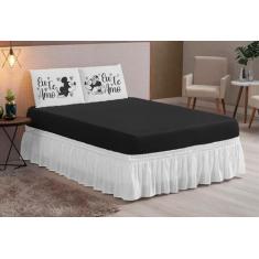 jogo de lençol 3 peças com elastico casal queen hipercal varias cores 