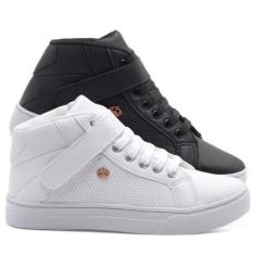 Kit 2 Pares Tênis Feminino Casual Cano Alto Botinha Original-Feminino