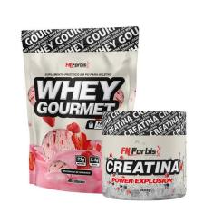 Kit Whey Protein Gourmet Refil 907g + Creatina Power Explosion 300g - 