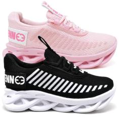 Kit 2 Tênis Infantil Menina Evoltenn Sola Trança Escolar-Feminino