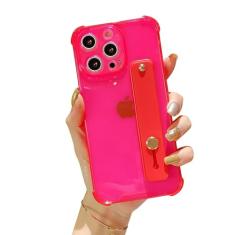 siduater Capa com suporte de alça para iPhone 12 Pro de 6,1 polegadas com suporte, capa protetora de TPU (poliuretano termoplástico) transparente, macia, à prova de choque, resistente, alça ajustável