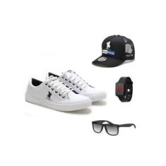Tênis Polo Masculino + Boné + Relógio + Óculos-Masculino