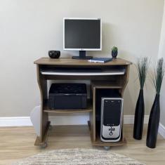 Escrivaninha Mesa Escritório para Computador com Rodízios e Espaço par