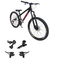 Bicicleta Vikingx 21v Aro 26 Tuff 44 Trocadores e Cambio Shimano Trase