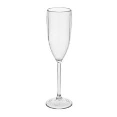 Taça de Champanhe 150ml Natural em Policarbonato Linha Salut VEM1324 -