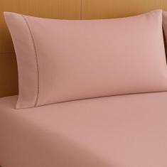 Jogo De Lençol Solteiro 02 Peças 400 Fios Fronha Ponto Palito - CASA M