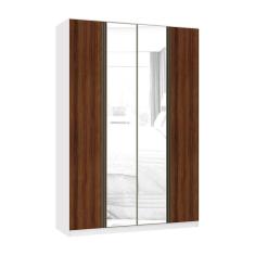 Guarda Roupa 4 Portas 3 Gavetas 159,2 cm com Espelho Prime Luciane Móveis