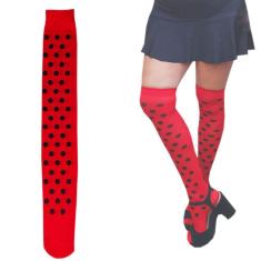 Meia 7/8 Bolinha Modelo Juvenil Adulto: Festa Fantasia Cosplay Dança Halloween