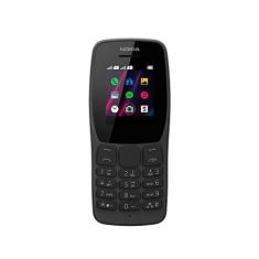 Celular Nokia 110 Preto com Rádio FM e Leitor Integrado, Câmera VGA e 4 Jogos - NK006