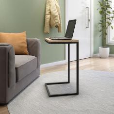 Mesa Lateral Soul Ambiente Principal Escritório Preto /Amadeirado