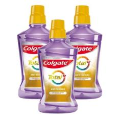 Kit Enxaguante Bucal Colgate Total 12 Anti Tartar 500ml com 3 unidades