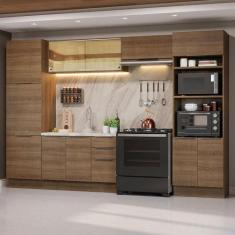 Armário de Cozinha Completa 330cm Stella Madesa 07, Rustic