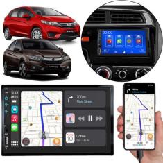 Kit Multimídia Mp5 City 2015-2021 Tela 7 Pol Touch Carplay + Câmera de