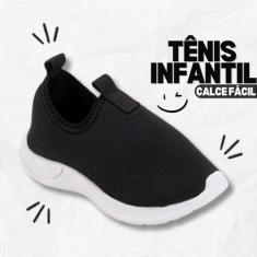 Tênis Infantil Liso Calce Facil Conforto E Praticidade - Uniflex, 33, 