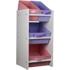 Organizador de Brinquedos Infantil Mini - Rosa e lilás - Organibox