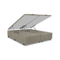 Base Box Baú Basic Queen Bipartido Yescasa Provença Bege