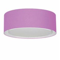 Plafon Cilíndrico Duplo Vivare Md-3038 Cúpula Em Tecido 80x30cm - Bivolt Lilás 127/220v