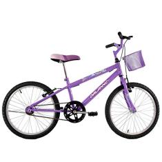 Bicicleta Infantil Feminina Aro 20 Melissa Lilás com Cesta – Dalannio Bike