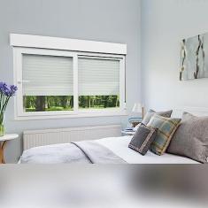 Janela de PVC Integrada 120x150cm 2 Folhas com Vidro Liso e Cremona ITEC Brimak Branco