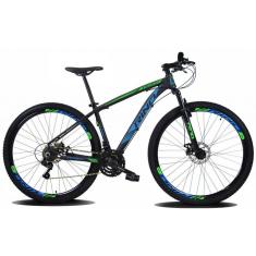 Bicicleta aro 29 RINO Everest Freio Hidráulico + Trava com Cambios Shimano 24v-Unissex