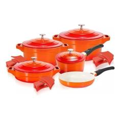 Jogo De Panelas Le Cook Revestimento Cerâmico 5 Peças