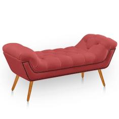 Recamier Estofada Casal Ayla Veludo Cor Rose