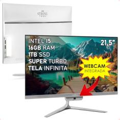 Computador All In One Intel Core i5 21,5" Full HD 16GB SSD 1TB 4 Núcleos Super Turbo Hdmi Strong Tech