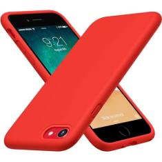 CellEver Capa de silicone resistente para iPhone SE 2022 (3ª geração)/iPhone SE 2020 (2ª geração)/iPhone 8/7 - proteção militar contra quedas, proteção elevada de tela e câmera, interior sem arranhões