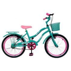 Bicicleta Infantil Aro 20 Menina Freio V Brake Aro Aero Lubrificada E 
