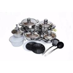 Jogo De Panelas 23Pçs - Tampa De Vidro - Tampa Vidro