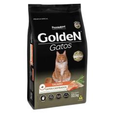 Ração Seca PremieR Pet Golden Salmão para Gatos Adultos Castrados - 10