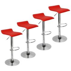 Kit 4 Banquetas Toquio Wave Enzo Belo Horizonte Recouro Giratória C/ R